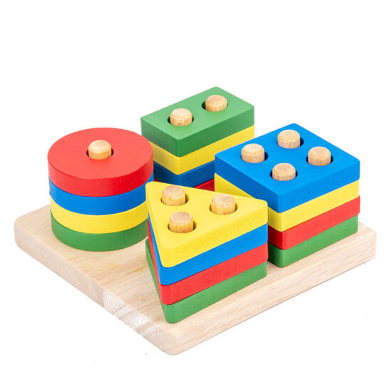 3-in-1 wooden xylophone toy with clock and bead maze for toddlers