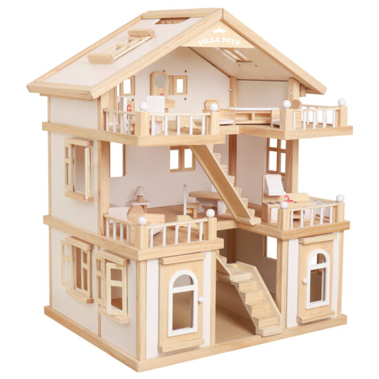 Wooden Princess Dollhouse for Girls