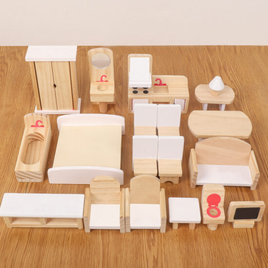 Wooden Princess Dollhouse for Girls