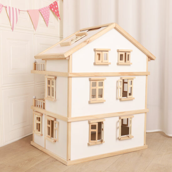 Wooden Princess Dollhouse for Girls