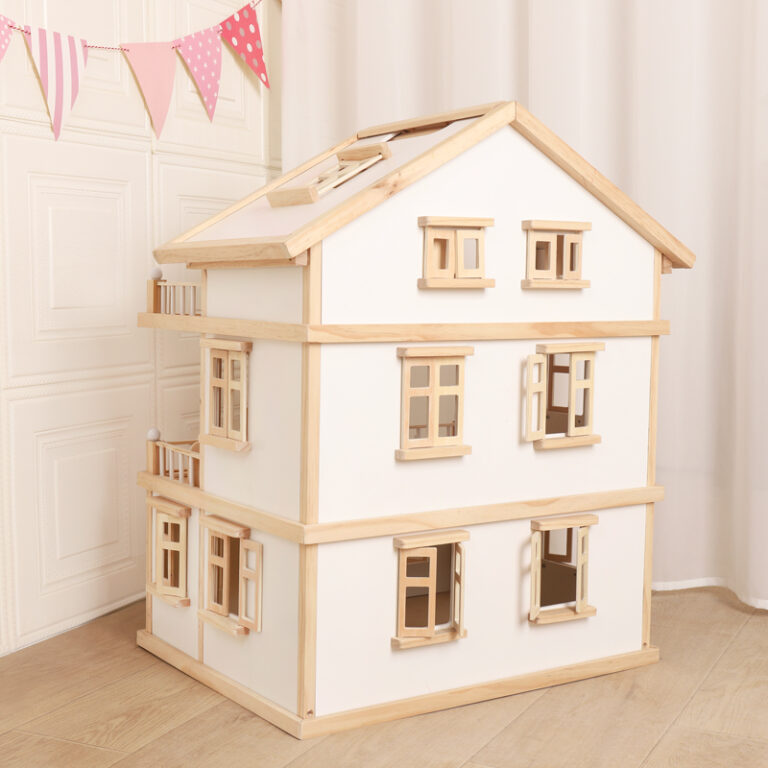 Wooden Princess Dollhouse for Girls