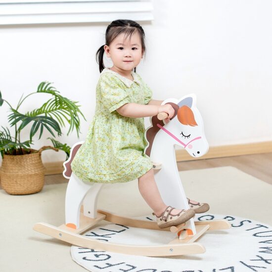 Wooden rocking horse toy for children