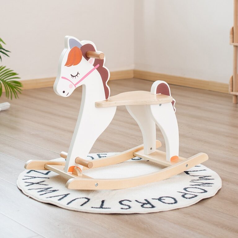 Wooden rocking horse toy for children