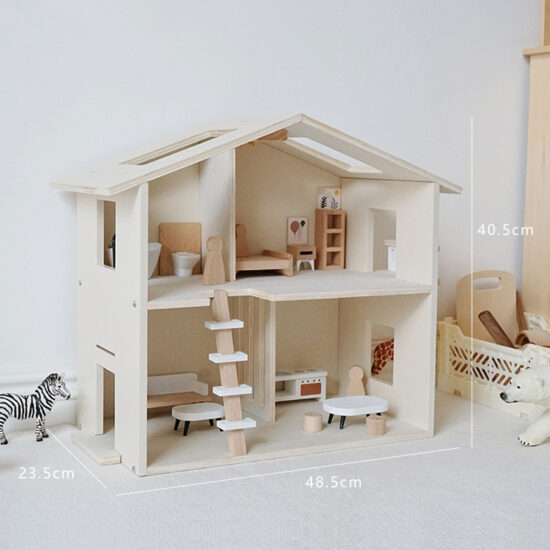 Wooden Kids Play Kitchen Set with Fridge & Oven