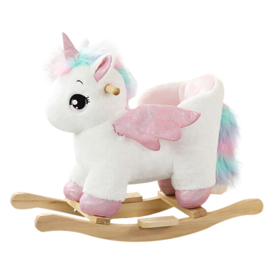 Wooden rocking horse toy for kids aged 2–6