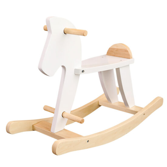 Organic wooden baby rocking horse toy
