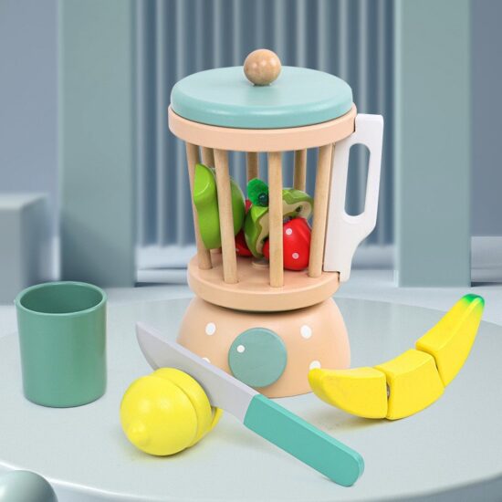 Wooden pretend play cake set for kids