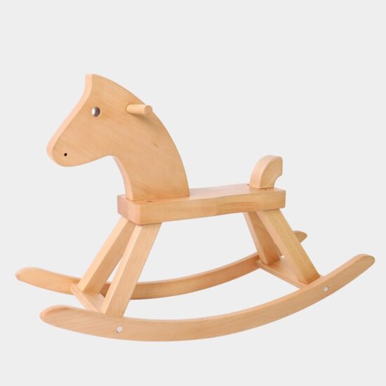 Chinese style beech wood rocking horse chair