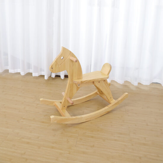 Chinese style beech wood rocking horse chair
