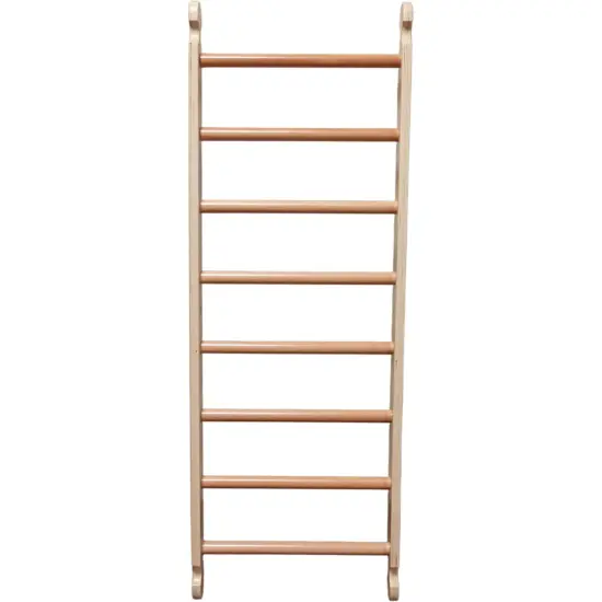 Natural wooden toddler climbing triangle with ladder