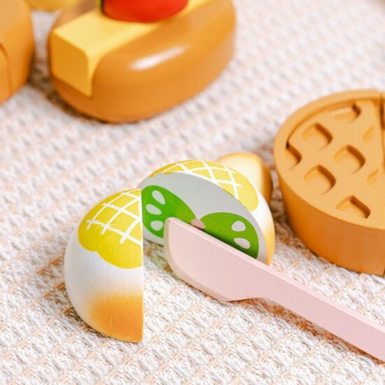 Wooden Pretend Breakfast Toaster Set for Kids