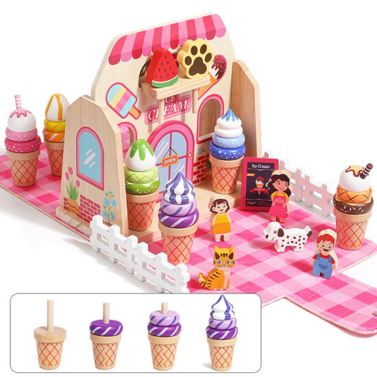 Wooden Afternoon Tea Pretend Playset with Carrying Case