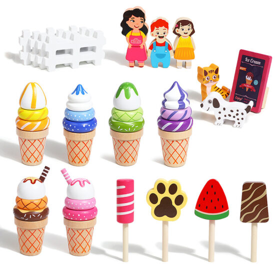 Wooden Afternoon Tea Pretend Playset with Carrying Case