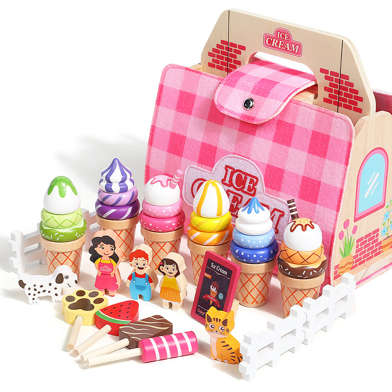 Wooden Afternoon Tea Pretend Playset with Carrying Case