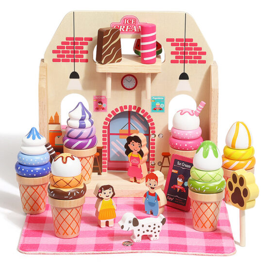 Wooden Afternoon Tea Pretend Playset with Carrying Case