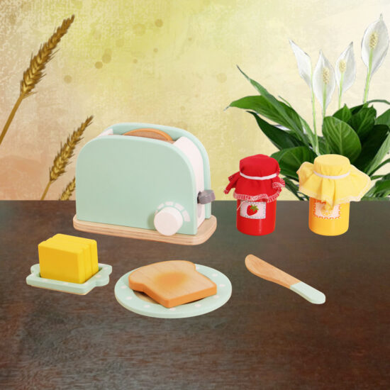 Wooden Pretend Kitchen Appliances for Kids Role Play