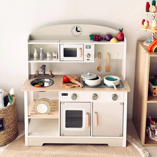 Wooden Japanese kitchen playset for boys and girls