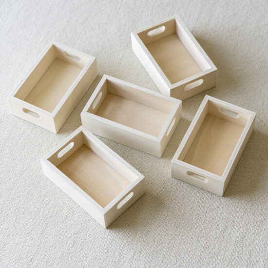 Wooden Pretend Kitchen Play Set for Kids in Natural Finish