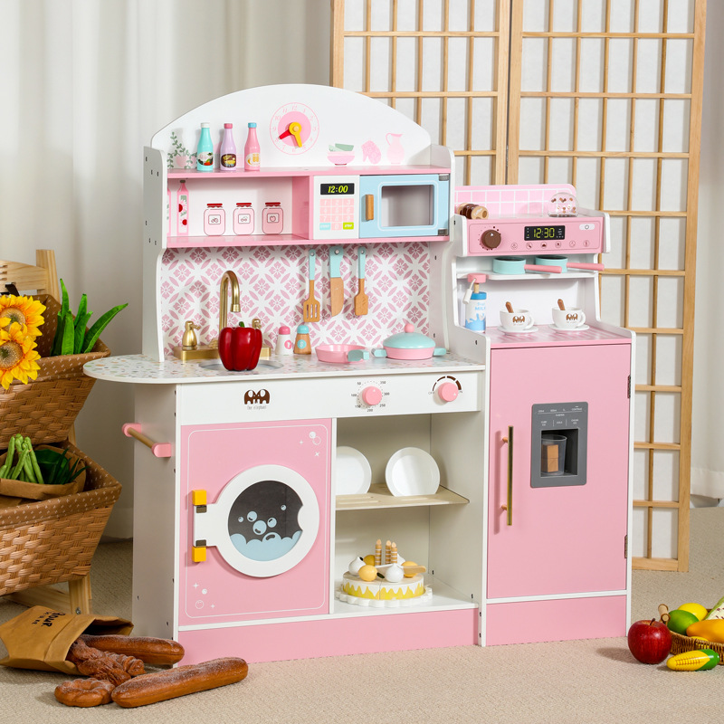 Wooden Kitchen Toy Set for Girls