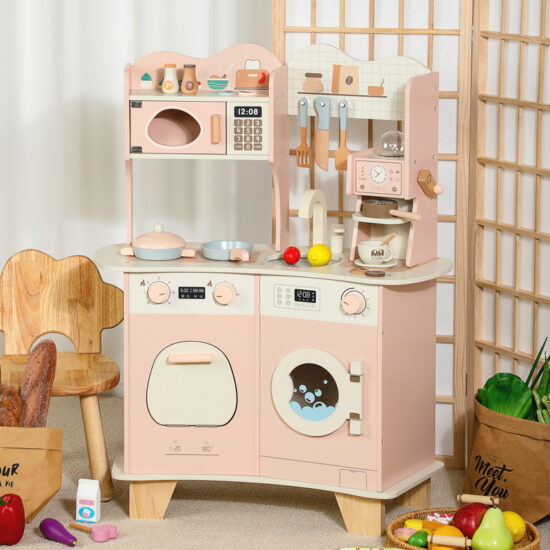 Wooden Kitchen Toy Set for Girls