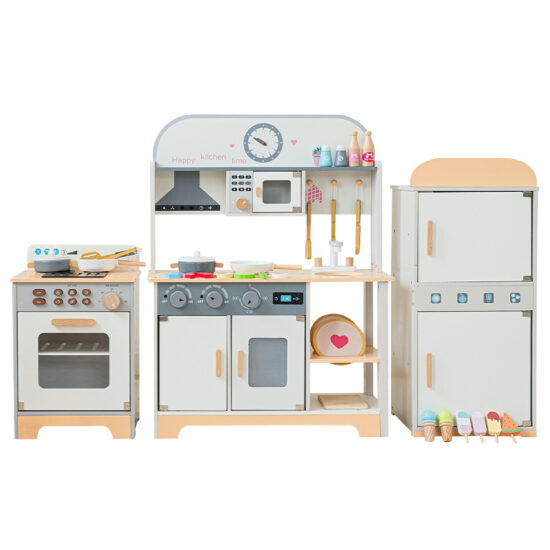 Wooden Pretend Cooking Kitchen Toy for Kids