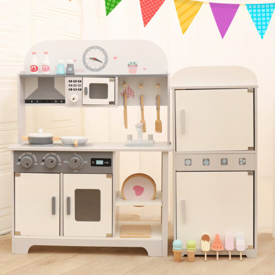 Wooden Pretend Cooking Kitchen Toy for Kids
