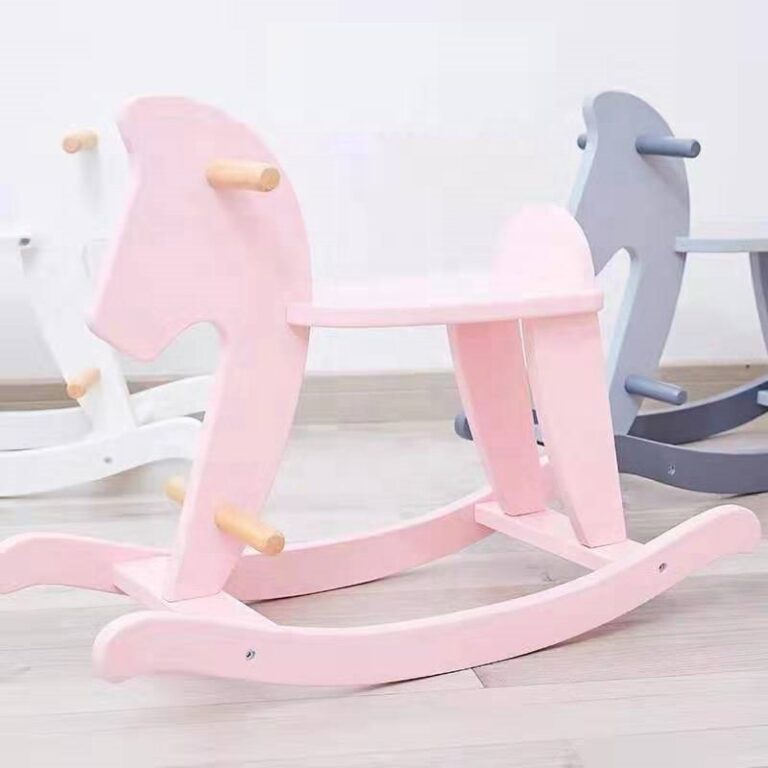 Wooden rocking horse toy for toddlers