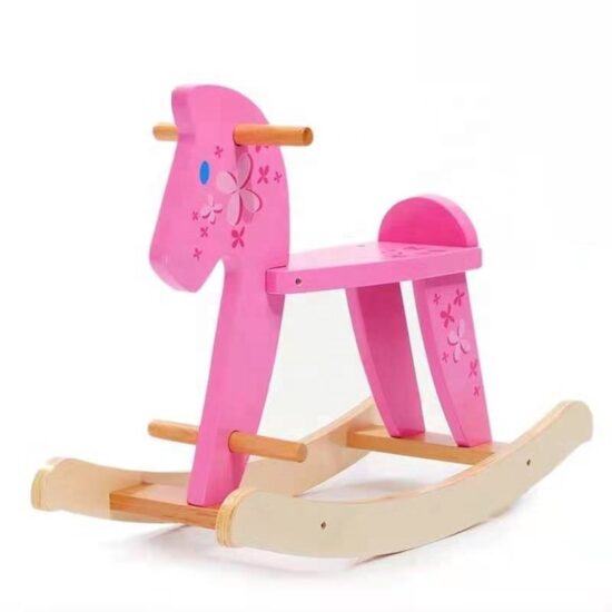 Wooden rocking horse toy for toddlers