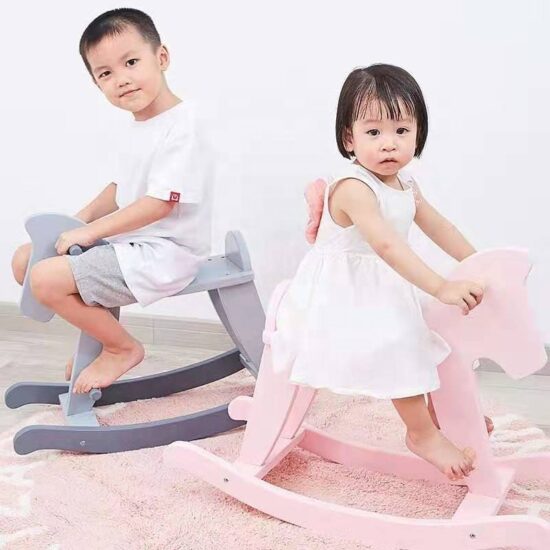 Wooden rocking horse toy for toddlers