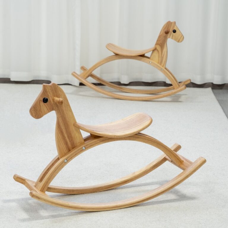 Nordic Wooden Rocking Horse for Kids