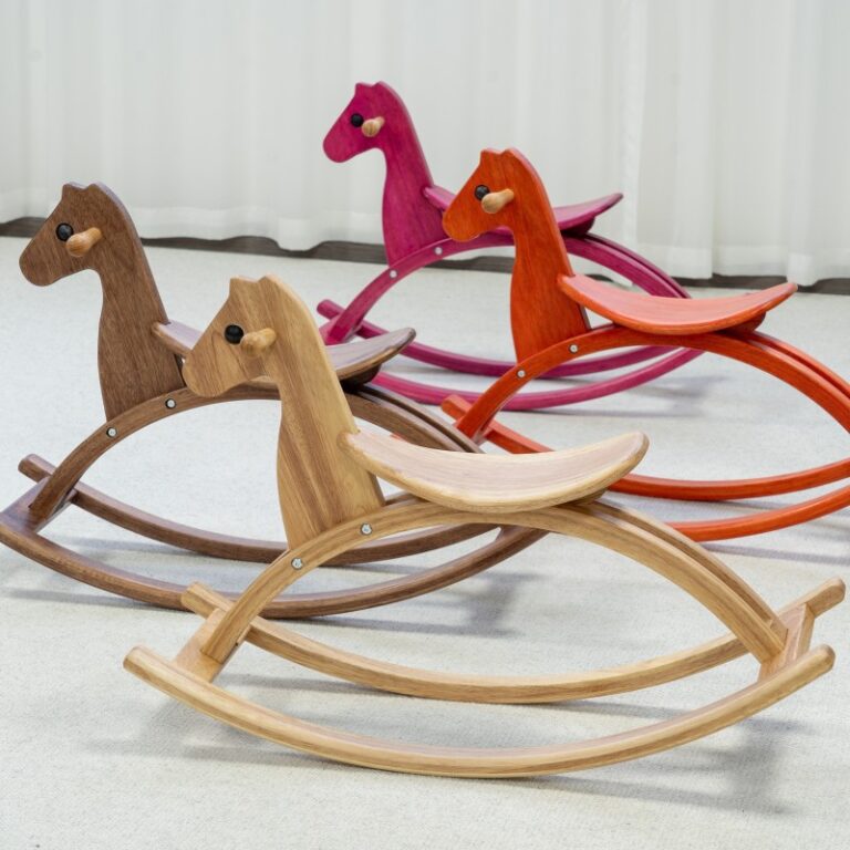 Nordic Wooden Rocking Horse for Kids