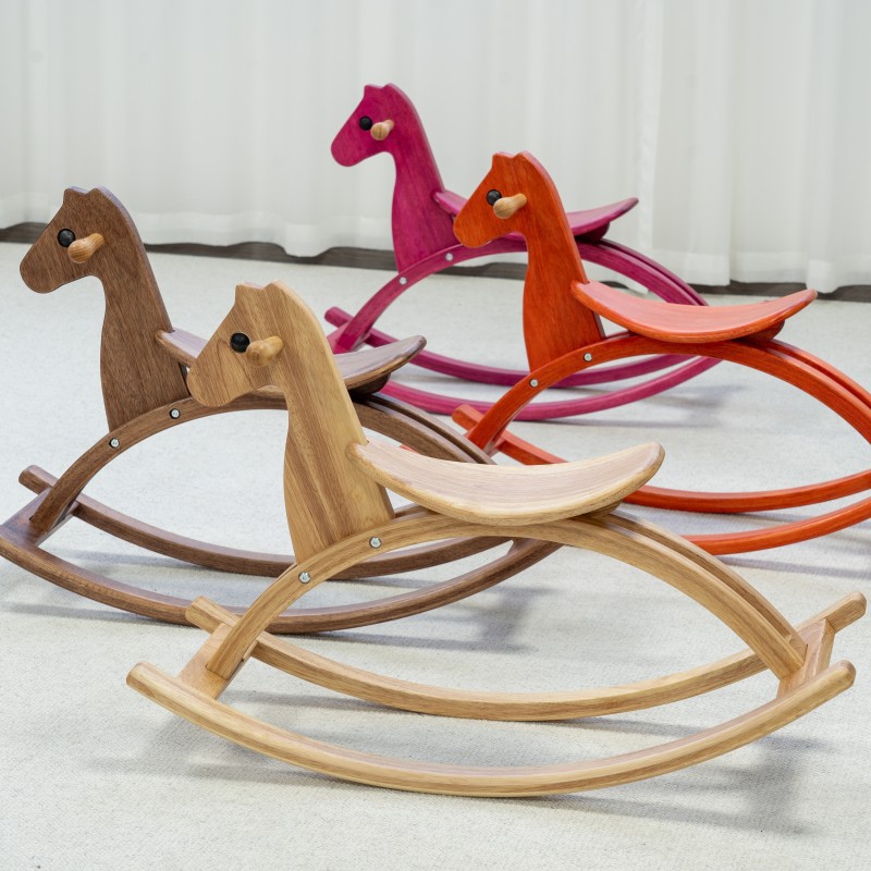 Nordic Wooden Rocking Horse for Kids