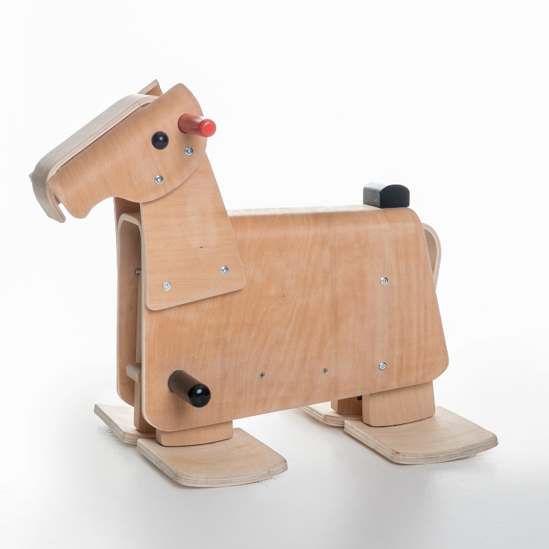 Beech wood rocking horse toy for toddlers
