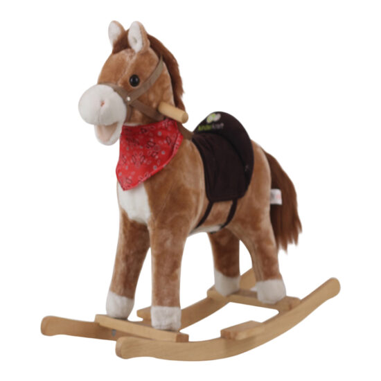 Plush 2-in-1 baby rocking horse and ride-on toy