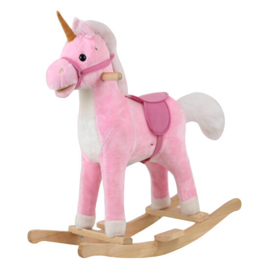 Plush 2-in-1 baby rocking horse and ride-on toy