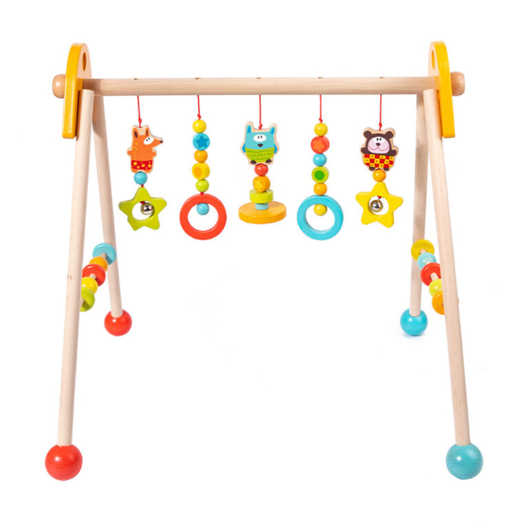 Baby wooden indoor gym tripod climber toy