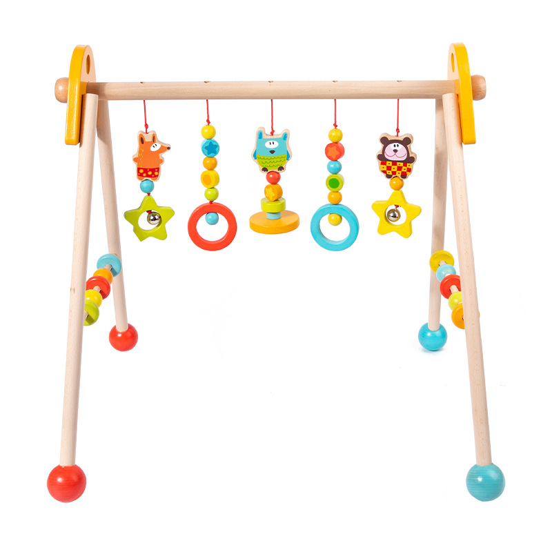 Baby wooden indoor gym tripod climber toy