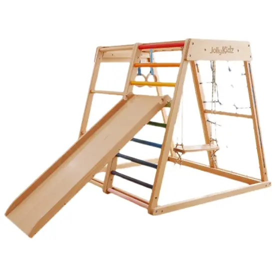 Natural Wooden Climbing Triangle Playground for Kids