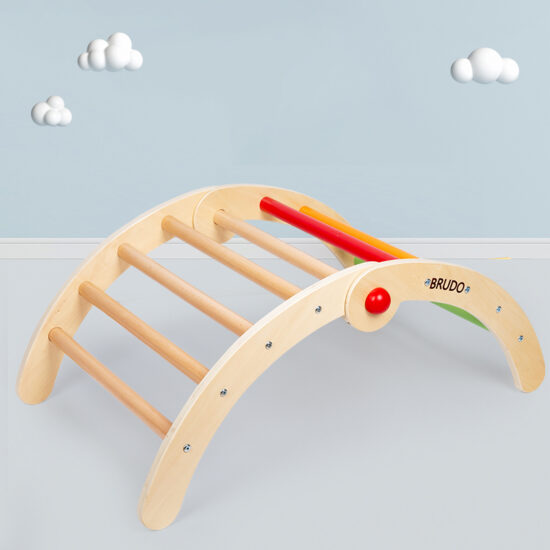 Foldable Wooden Climbing Frame for Toddlers