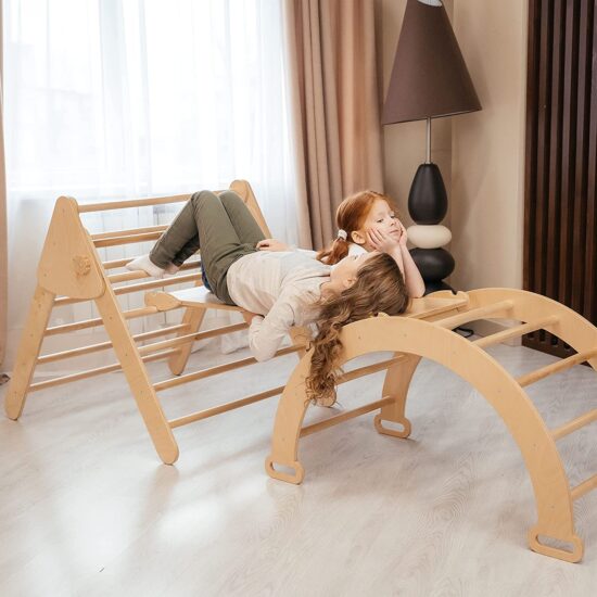 Wooden Baby Indoor Playground Slide and Climber