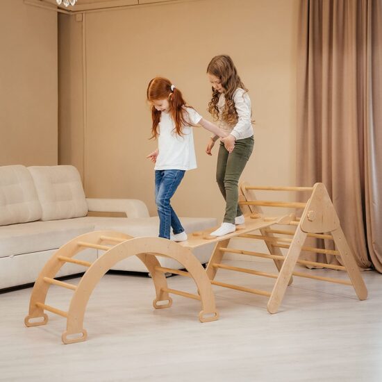 Wooden Baby Indoor Playground Slide and Climber