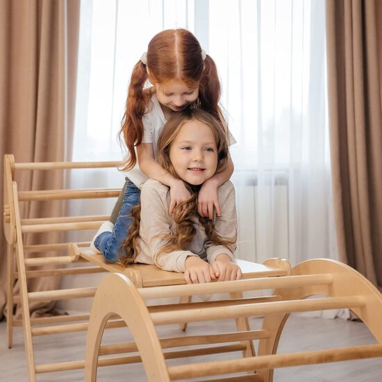 Wooden Baby Indoor Playground Slide and Climber