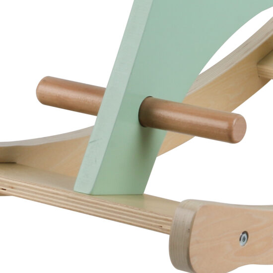 Custom wooden knight balance rocking horse toy