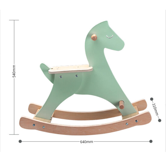 Custom wooden knight balance rocking horse toy