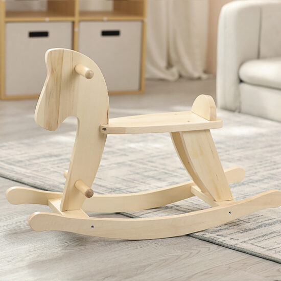 Baby wooden rocking horse photo prop